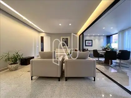 Sala e varanda integrada ângulo 4