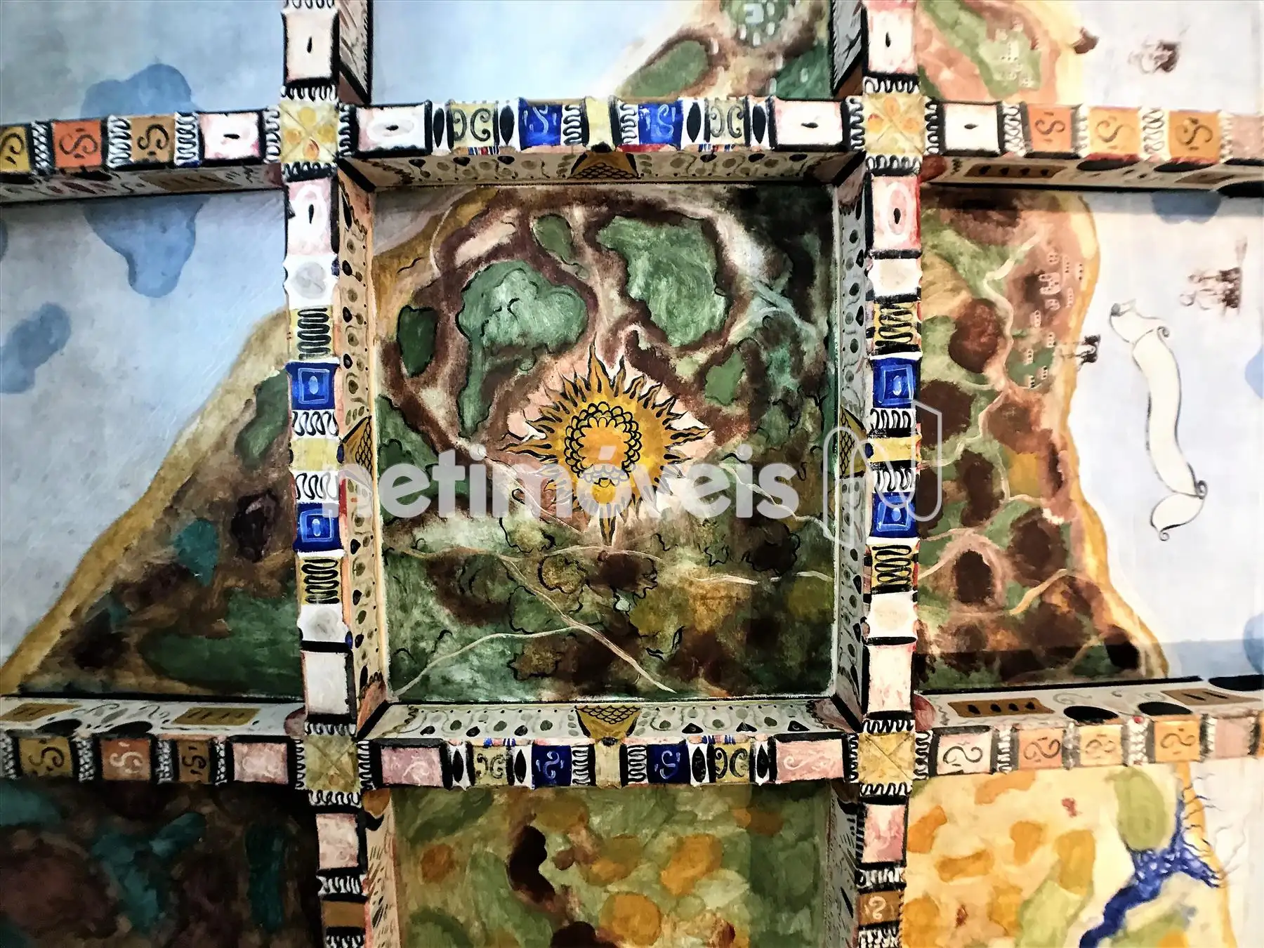 Afresco autoria de Alberto da Veiga Guignard