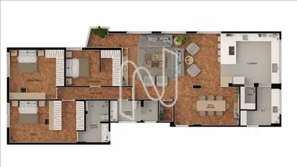 Planta 3d do apartamento  