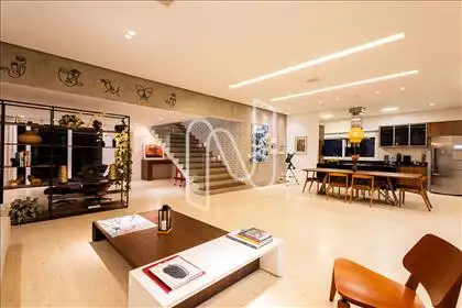 Sala de estar e jantar integradas