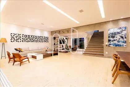 Sala de estar e jantar integradas