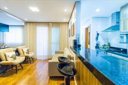 Sala de estar e cozinha