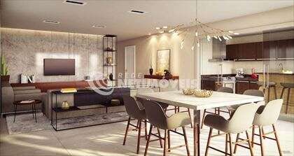 Sala com cozinha integrável