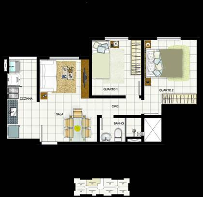 Planta baixa do apartamento