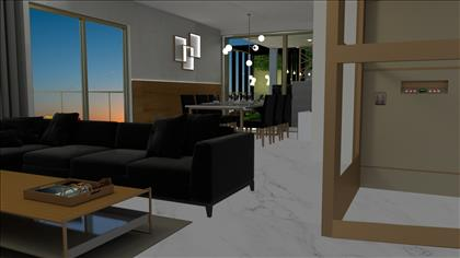 Sala dois ambientes - Projeto