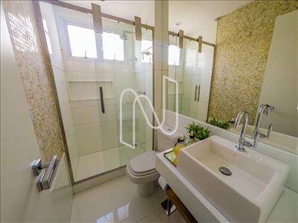 Lavabo revestido em ônix e nanoglass
