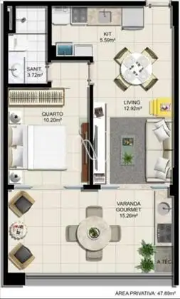  Planta do apartamento