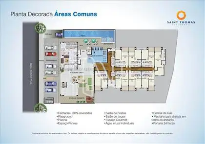 Planta áreas comuns