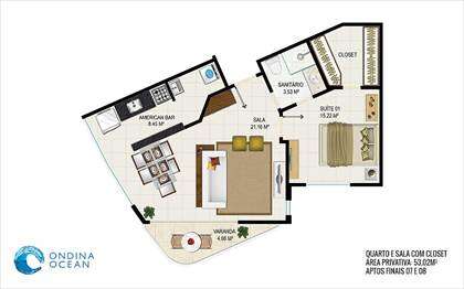 PLANTA QUARTO + CLOSET