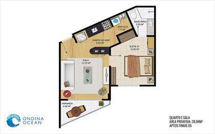 PLANTA QUARTO E SALA